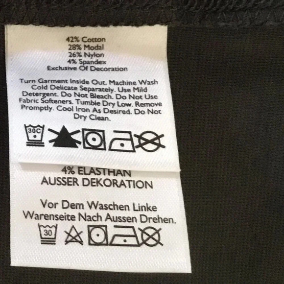 Eddie Bauer 48%  Cotton Ponte Knit Pants Gray pull on Flat Front Trouser Size 12 - Picture 7 of 11